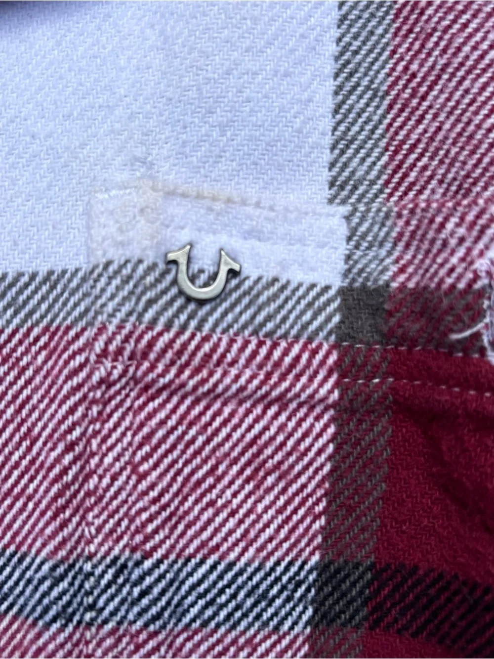 True Religion Red Plaid Button-Up Flannel Shirt - Men